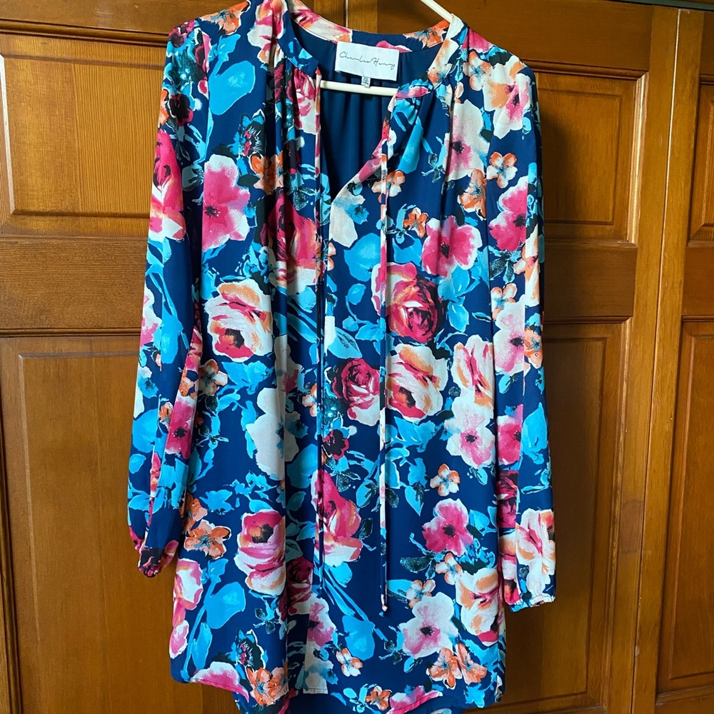 Charles Henry Floral Shirtdress, XS - Picture 5 of 8